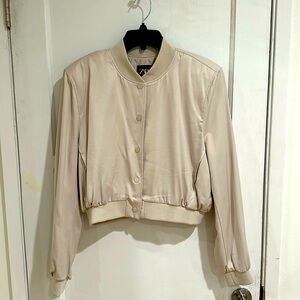 Zara Cream Bomber Jacket
